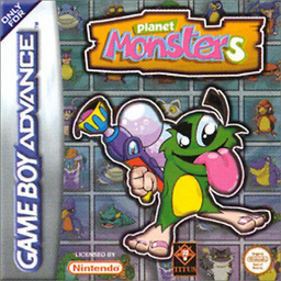 Planet Monsters box art for GameBoy Advance